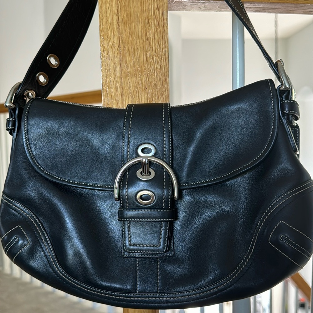 Coach, black shoulder bag